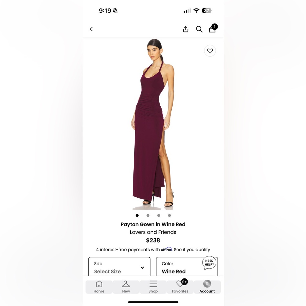 Lovers + Friends Burgundy Maxi Dress